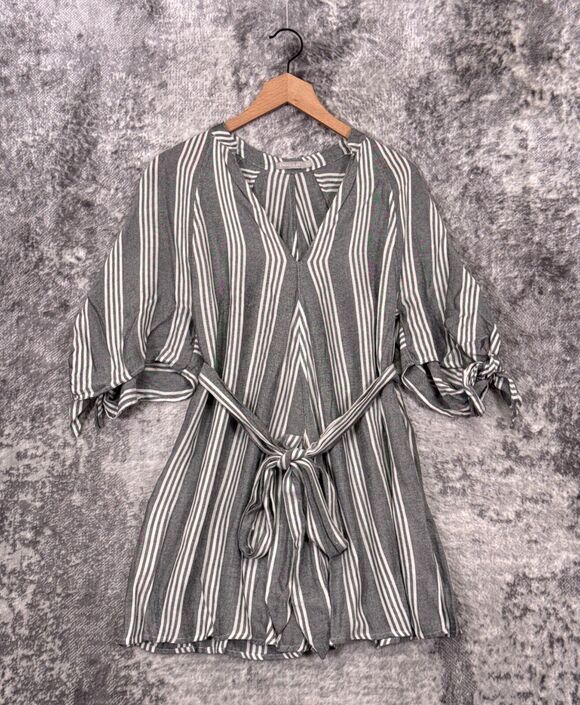 Indah Dresses & Skirts - Indah Dress XS Womens Striped Woven Dolman Tie Waist Mini Resort Wear